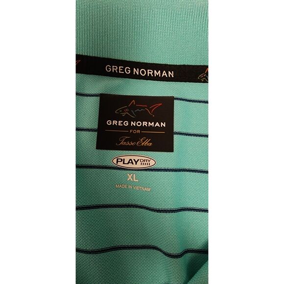 Greg Norman Men’s White Striped Golf Polo Shirt Size XL Lots Of 3 - Picture 9 of 16